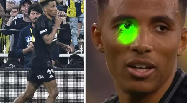 They shone a laser at Gedson Fernandes, who was about to take the penalty.