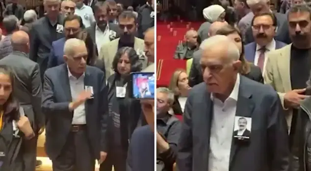 Ahmet Türk, who is struggling with health issues, came to the AKM like this for Önder.