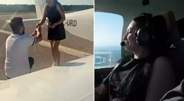 المستوى ارتفع إلى السماء! عرض زواج لا يُنسى من الشاب لحبيبته.