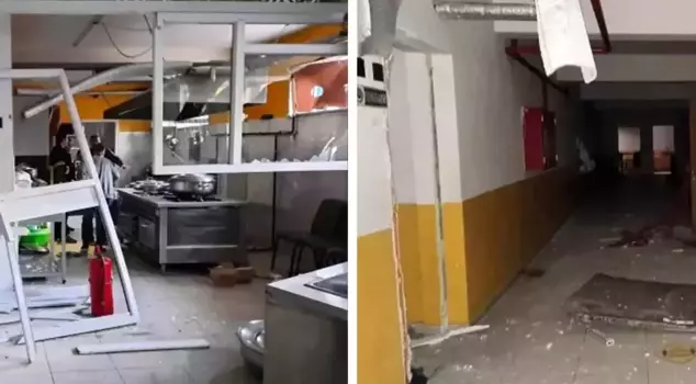 بالمدرسة الثانوية انفجر أسطوانة الغاز! تم تجنب كارثة.