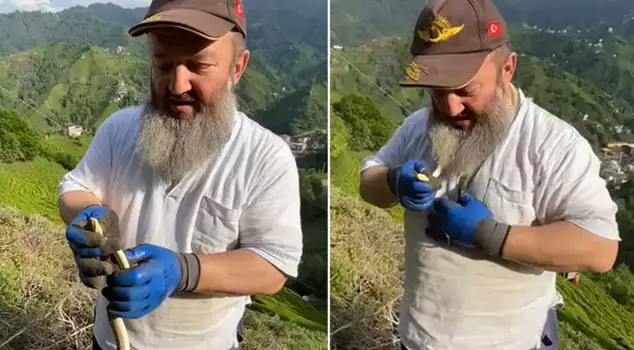 Temizlik yaparken yakaladığı zehirli yılanı boynuna doladı. 

ترجم إلى العربية:
أحاطت الثعبان السام الذي قبضت عليه أثناء التنظيف حول عنقها.