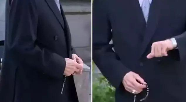 The leader of the MHP, Devlet Bahçeli, waited for President Erdoğan with a prayer bead in hand.