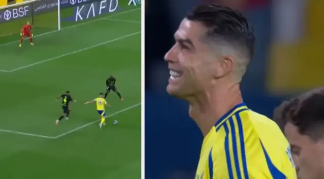 Ronaldo took a shot so incredible that even he laughed.