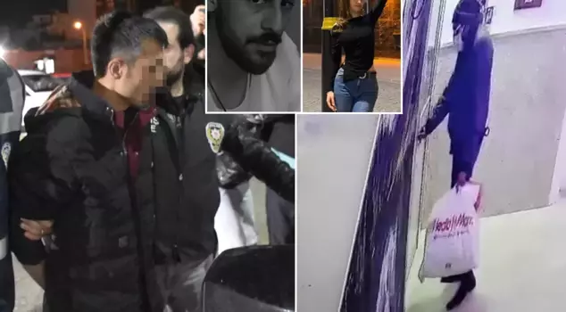 The footage of the suspect who murdered two siblings entering the building has emerged.