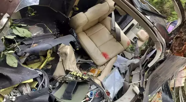 Helicopter crash in India: 5 dead, 2 injured.