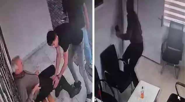 Armed attack on the muhtar in Elazığ! Those moments captured on camera.