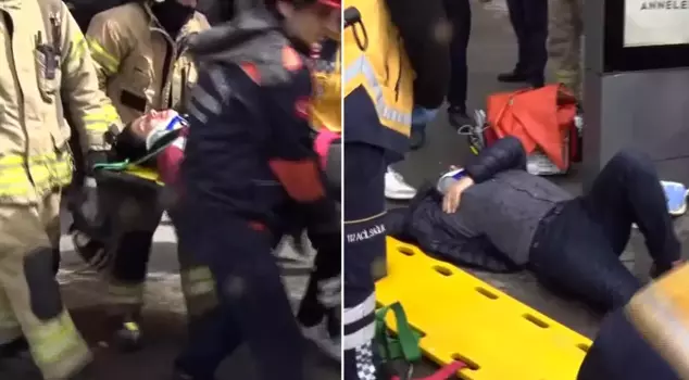 A metrobüs waiting at a stop in Beylikdüzü was hit by another metrobüs: There are injured people.