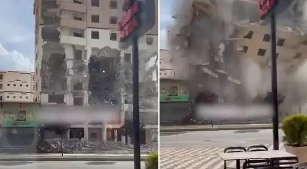 The controlled demolition of the damaged building, which is said to have taken place, has sparked controversy.