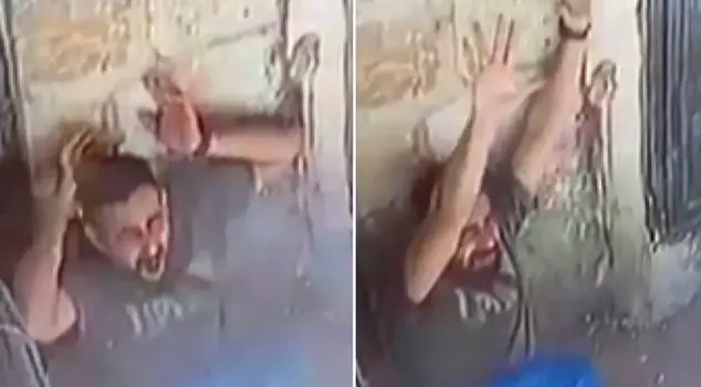 The Israeli soldier executed a Palestinian youth in the middle of the street.