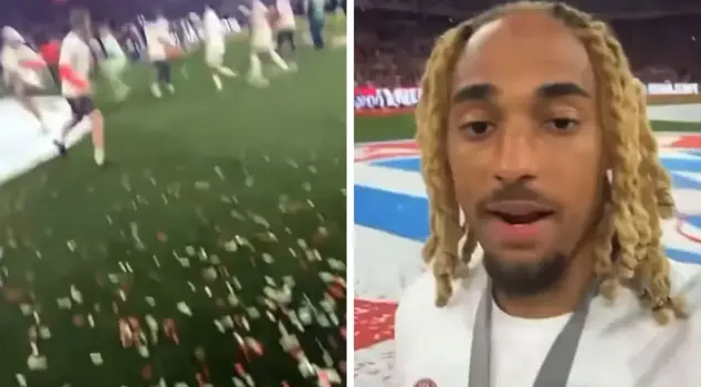 Sacha Boey reacted to Bayern Munich's championship celebration by calling it 