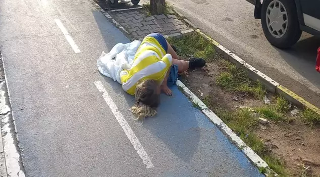 The woman thrown from the car was found unconscious.