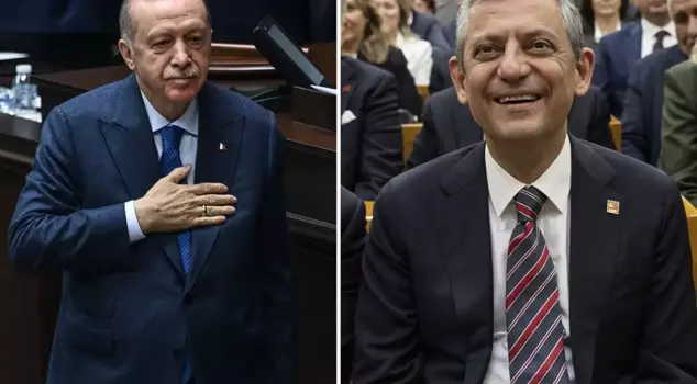 President Erdoğan thanks CHP leader Özgür Özel.