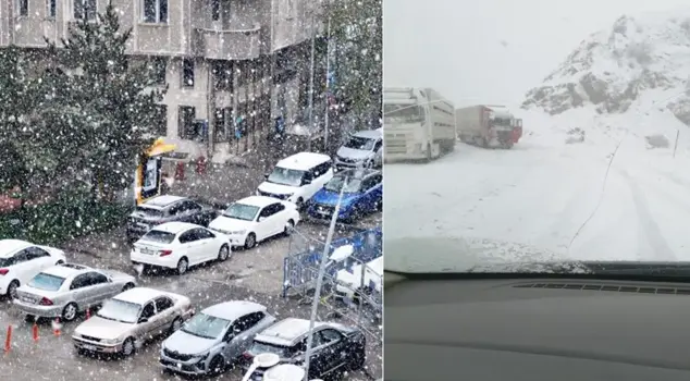Snow surprise in May! The city center was covered in white.