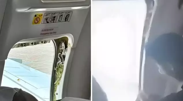 The passenger, who said he wanted to get some fresh air, opened the emergency exit door of the plane.