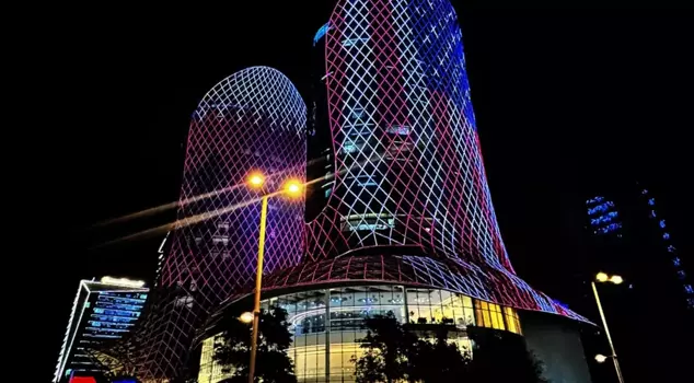 They decorated Doha with American flags due to Trump's visit.