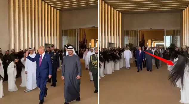 Extraordinary welcome for Trump in Abu Dhabi! He watched the events with astonishment.