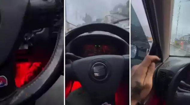 The driver whose gas cable broke made everyone give up with the method he found.