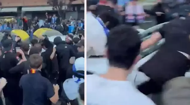 قبل مباراة إسبانيول-برشلونة: مشجع يدهس المشجعين بسيارته