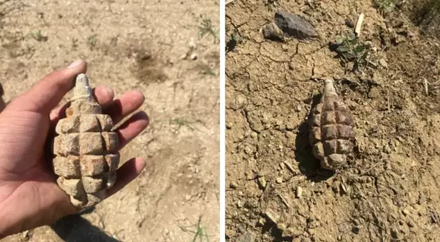 A hand grenade from the Sakarya Battlefield was found in Ankara.