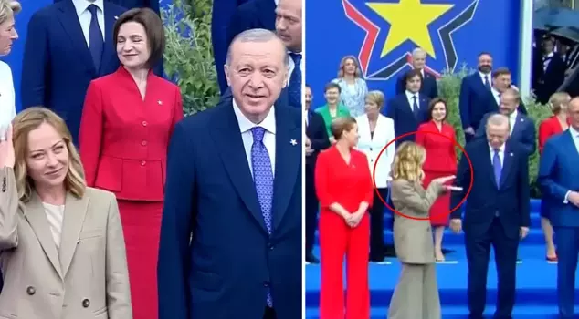 A striking dialogue between Erdoğan and Meloni at the summit.