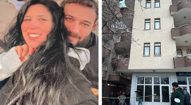 Her husband stabbed her, and she fell from the balcony while trying to escape and died.