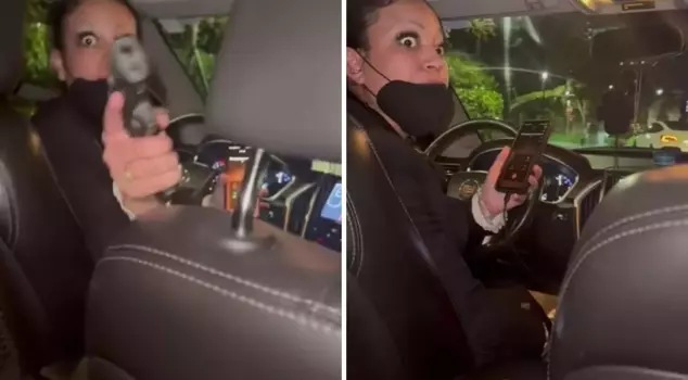 The Uber driver pulled a gun on a passenger who said, 
