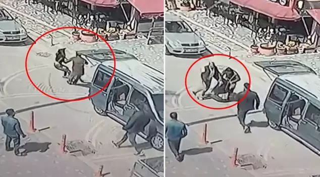 He tried to forcibly abduct his spouse, who is in the process of divorce, by making her get into the vehicle.