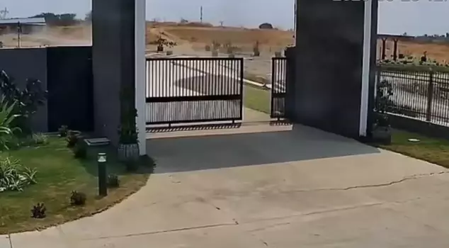 The moment of the Earth's rupture during the earthquake has been captured on video for the first time.