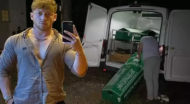 A young man was found dead in his home, and three friends of his girlfriend are in custody.