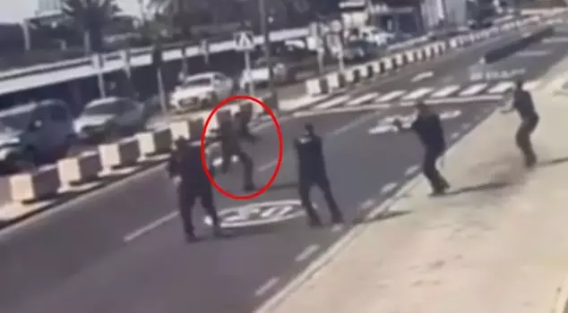 The attacker who assaulted police and passengers at the airport was shot dead by the police.
