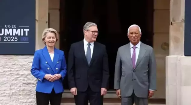A defense agreement worth 150 billion euros between the UK and the EU.
