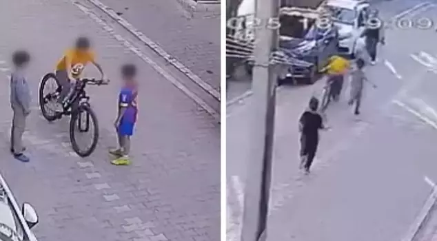 While showing the bike he stole to his friends, he got hit by a car.