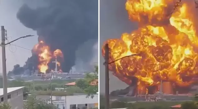 م explosion كبير في مصنع الديزل في المكسيك