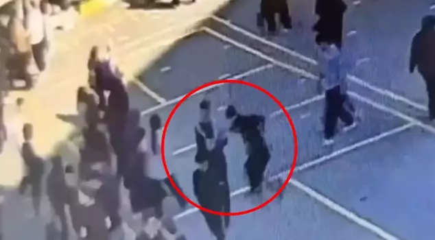 A high school student stabbed his friend in the schoolyard.