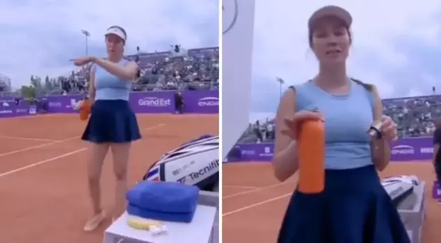 The tennis star confronted the cameraman for inappropriate behavior.
