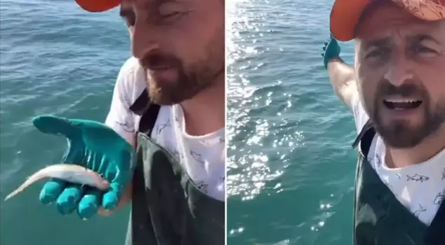 He threw the fish into the sea saying, 