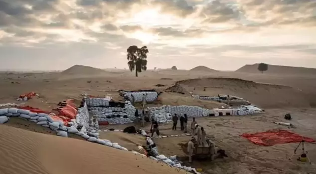 The remnants of a civilization that lived 5,000 years ago were found in the Rub' al-Khali desert.