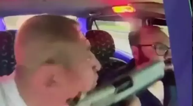 He threatened the taxi driver with a gun and robbed him.