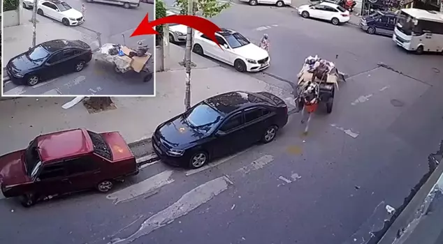 In Esenyurt, a horse-drawn carriage collided with a car and fled the scene.