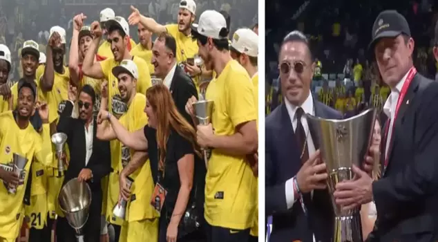 He had made his mark on the first championship! Nusret once again at Fenerbahçe's trophy ceremony.