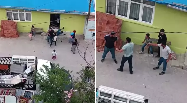 They attacked each other with bricks and fists.