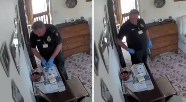 The ambulance worker stole money from the deceased woman's house.