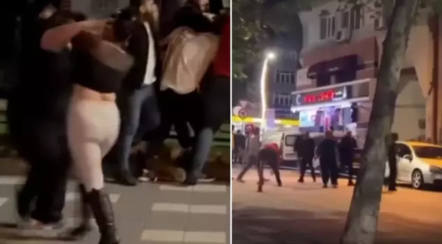 A big fight in Bolu during the night hours.