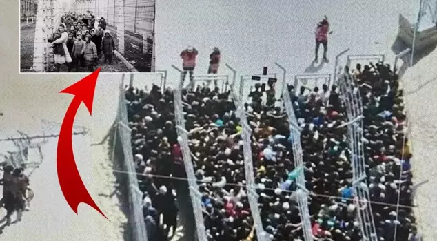 The world is talking about this image! A photo taken in Gaza has been compared to a Nazi camp.
