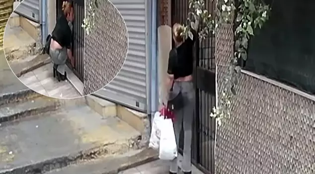 The suspect who entered the old workplace and stole 8,700 lira was caught on camera.