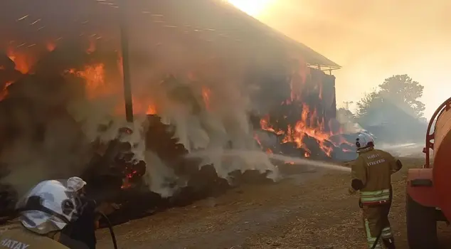 The hayloft burned fiercely and was brought under control in 16 hours.