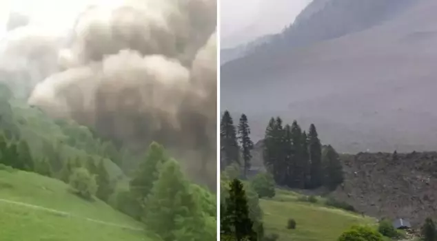 The town was buried underground after a terrible avalanche disaster.