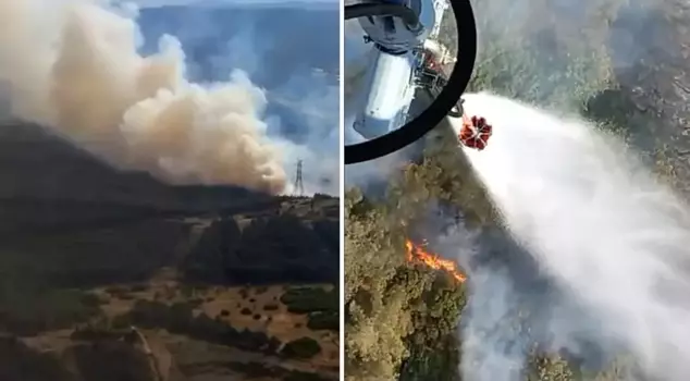 Forest fire in Aliağa, İzmir! Efforts to combat the flames are ongoing.