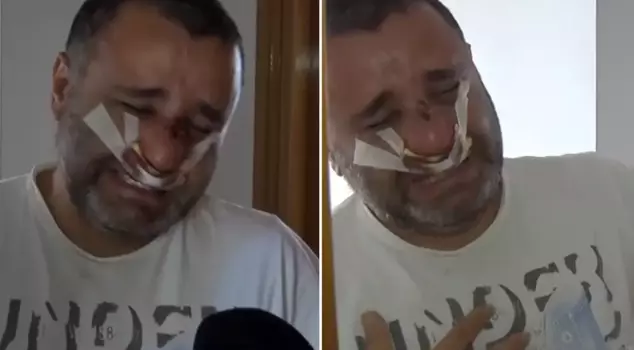 A father, who was beaten in front of his children on the Marmaray, was overwhelmed with tears.