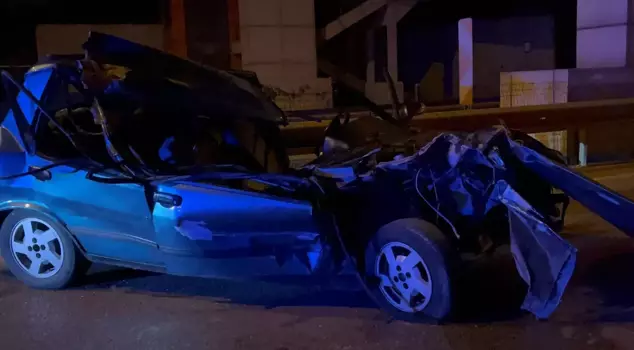 The car that crashed into the back of the truck was totaled.